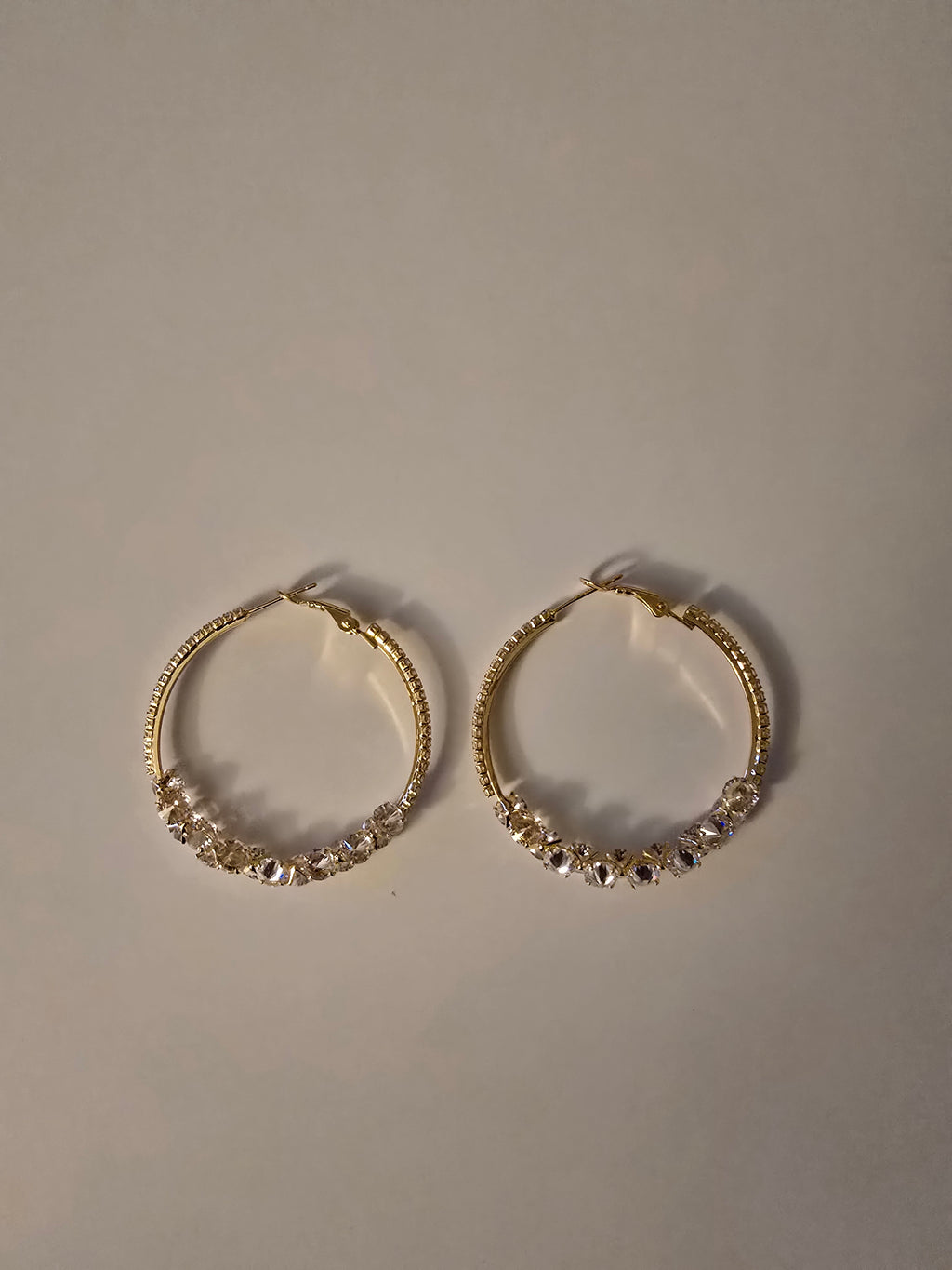 Cubic Zirconia Cluster Hoop Earrings