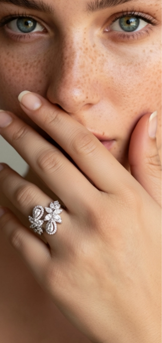 Lumière Crystal Cluster Ring