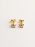 CZ Star Flower Stud Earrings