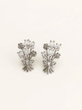 CZ Rose Bouquet Stud Earrings