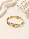 Gold-Tone Pavé Butterfly Bangle Bracelet