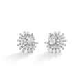 Crystal Burst Stud Earrings – White Background
