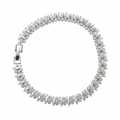 Elegant Halo Cubic Zirconia Bracelet on white background