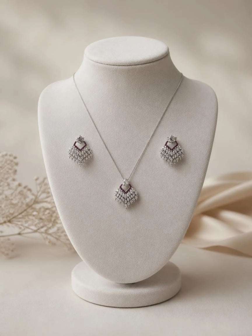 Cascade Bloom Necklace & Earring Set