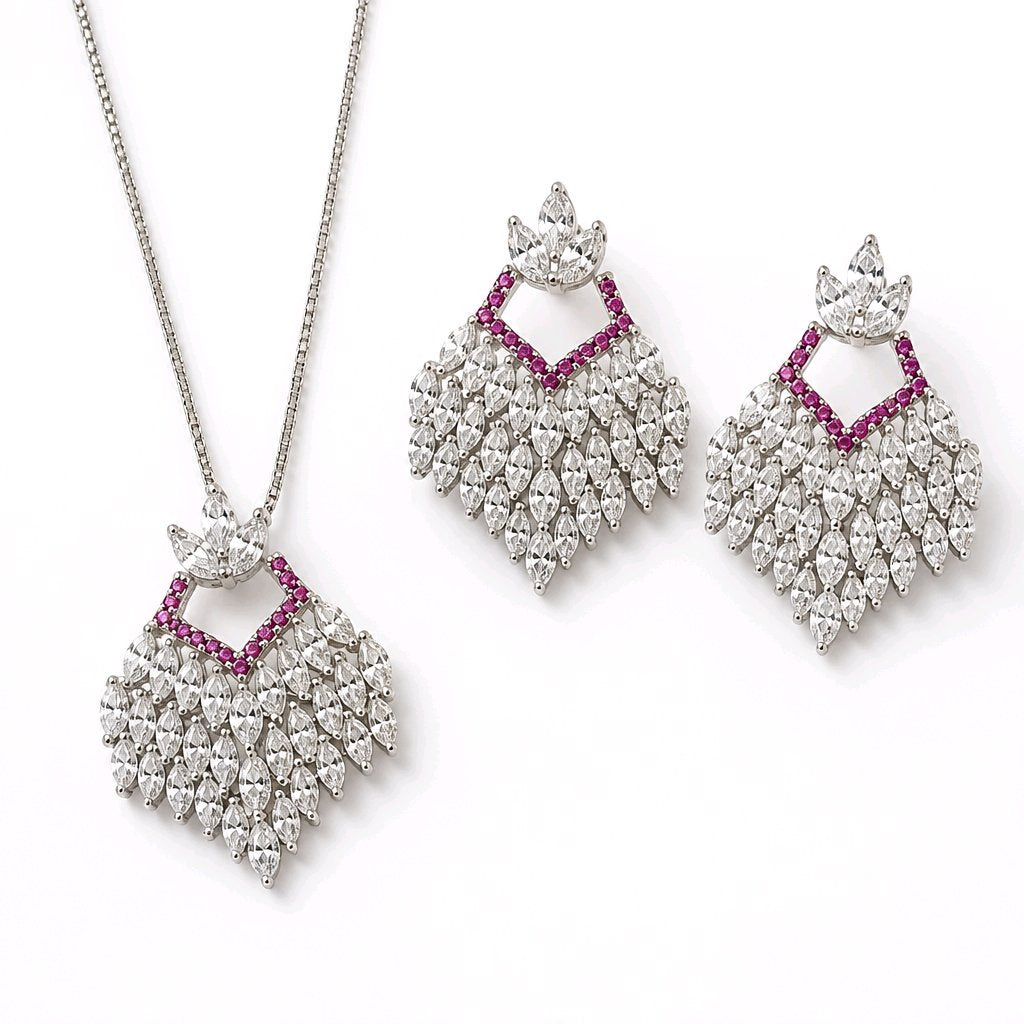 Cascade Bloom Necklace & Earring Set
