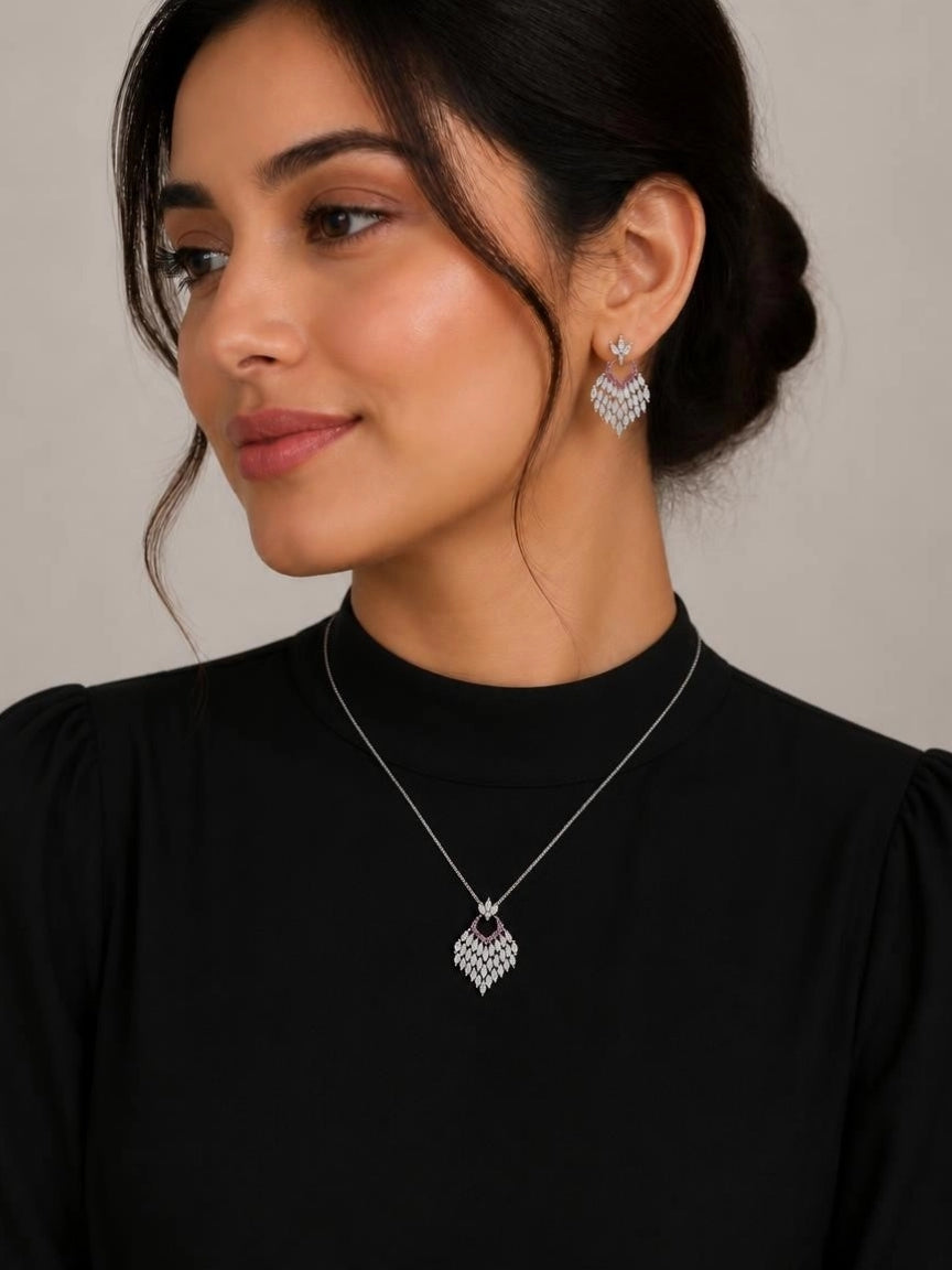 Cascade Bloom Necklace & Earring Set